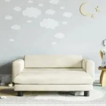 vidaXL Kindersofa mit Hocker Creme 100x50x30 cm Samt
