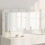 vidaXL Schminkspiegel mit LED-Lichtern Wei&szlig; 100x55x18 cm