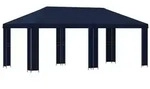 vidaXL Garten Pavillon 6 x 3 m Blau Polyester und Stahl 190