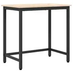 vidaXL Tisch Natur 80 x 50 x 77 cm Ingenieure Holz und Stahl