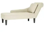 vidaXL Chaiselongue mit Kissen und Rechter Armlehne Creme Samt