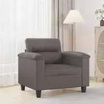 vidaXL Sessel Grau 60 cm Kunstleder