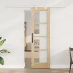 vidaXL Schiebet&uuml;r mit Hardware-Set 61x198,5 cm Massivholz Kiefer