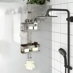 vidaXL Duschcaddy H&auml;ngend Geb&uuml;rsteter Edelstahl 304