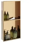 vidaXL Duschnische Golden Geb&uuml;rstet 32x62x9 cm Edelstahl