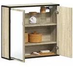 vidaXL Bad-Spiegelschrank Sonoma-Eiche 65x20x60 cm Holzwerkstoff