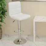 vidaXL Barhocker Wei&szlig; Kunstleder