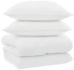 vidaXL Winterbettdecke mit Kissen 3 pcs Wei&szlig; Mikrofaser