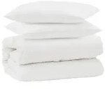 vidaXL Bettdecken Set 3 pcs Wei&szlig; Mikrofaser und Daunenfedern
