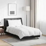 vidaXL Sommerdecke mit Kissen 2 pcs Wei&szlig; Daunenfeder