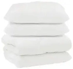 vidaXL Decke mit Kissen 3 pcs Wei&szlig; Mikrofaser und Daunenfedern