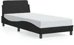vidaXL Bettgestell Dover Schwarz 90x190 cm Kunstleder