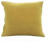 Intirilife 2x dekorative Kissenbez&uuml;ge aus Samt 40x40 cm in Gelb - F&uuml;r...