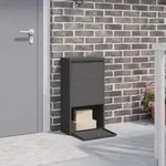 vidaXL Paketdropbox Schwarz 44x22x82 cm Stahl