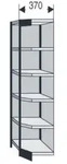 B&uuml;roregal Progress 2000 Ecke 67x30x225cm 6 B&ouml;den m. R&uuml;ckwand...