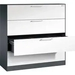 C+P H&auml;ngeregistraturschrank Asisto 146021413S10091 A4 3bahnig sgr/rws