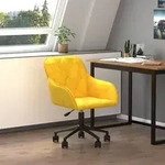 vidaXL B&uuml;rostuhl Drehbar Gelb Samt