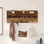vidaXL Wandmontierter nachttisch mit Regal Altholz 100 x 40 x 12 cm