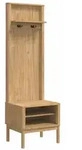 vidaXL Flurschrank FLORO Wachsbraun 50 x 40 x 158 cm Massivholz Kiefer