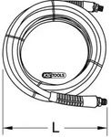 KS Tools 515.3345 PU-Druckluftschlauch, &Oslash; 9x12mm