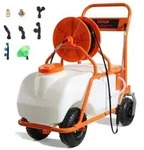 VEVOR Rasenspr&uuml;her mit R&auml;dern, einstellbarer Druck 0_90 PSI, Spr&uuml;hger&auml;t mit