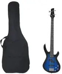 "vidaXL E-Bass f&uuml;r Anf&auml;nger mit Tasche Blau und Schwarz 4/4 46""