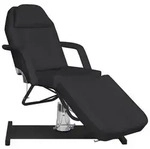 vidaXL Massagetisch Schwarz 180x62x(87-112) cm