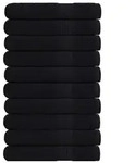vidaXL Handt&uuml;cher 10 Stk. Schwarz 100x200 cm 360 g/m2 100% Baumwolle