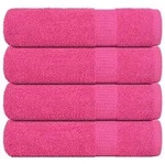 vidaXL Duscht&uuml;cher 4 Stk. Rosa 70x140 cm 360 g/m2 100% Baumwolle