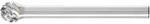 Fr&auml;sstift - PFERD - Hartmetall - Schaft-&Oslash; 3 mm - Kugelform - f&uuml;r Titan -