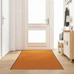 vidaXL Fu&szlig;matte Waschbar Orange 120x400 cm
