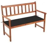 vidaXL Gartenbank mit Auflage 120 cm Massivholz Akazie