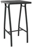 vidaXL Garten-Bartisch Schwarz 60&times;60&times;110 cm Hartglas