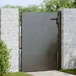 vidaXL Gartentor Schwarz 105 x 125 cm Pulverbeschichteter Stahl