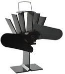 vidaXL Ofenventilator W&auml;rmebetrieben 2 Bl&auml;tter Schwarz