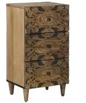 vidaXL Sideboard mit Speicher Braun 40 x 33,5 x 75 cm Massivholz Mango