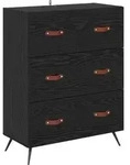 vidaXL Kommode Schwarze Eiche 69,5 x 34 x 90 cm Holzwerkstoff