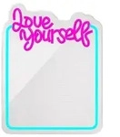 Forever Light LED Neon Dekolicht mit Spiegel Wandkunst Wanddekoration Love...