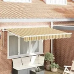 vidaXL Einziehbare Markise Bunt gestreift 250x200 cm Stoff