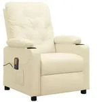 vidaXL Massagesessel Creme Kunstleder