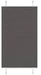 vidaXL Plissee Schwarz 80x100 cm Stoffbreite 79,4 cm Polyester