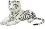 vidaXL Tiger Pl&uuml;schtier Wei&szlig; XXL