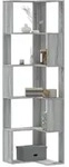 vidaXL B&uuml;cherregal 5 B&ouml;den Grau Sonoma 50x50x179 cm Holzwerkstoff