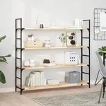 vidaXL Schweberegale 4 Stk. 160x30x2 cm Massivholz Akazie Unbehandelt