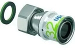 Uponor Verschraubung S-Press PLUS aus Messing, verzinnt 32mmx1 1/4 IG