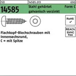 Blechschraube ISO 14585 ISR/Spitze 6,3x80 -C-T30 Stahl geh.galv.verz. 250St.