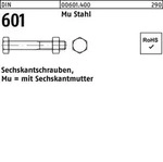 Sechskantschraube DIN 601 Sechskantmutter M12x 40 Mu Stahl 4.6 100 St&uuml;ck