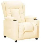 vidaXL Relaxsessel Creme Kunstleder