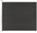 vidaXL Zaunelement WPC 175x146 cm Schwarz