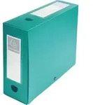 Exacompta 10x Archivbox + Knopf, PP 700&mu;, R&uuml;cken 100mm, A4, Gr&uuml;n, 59933E